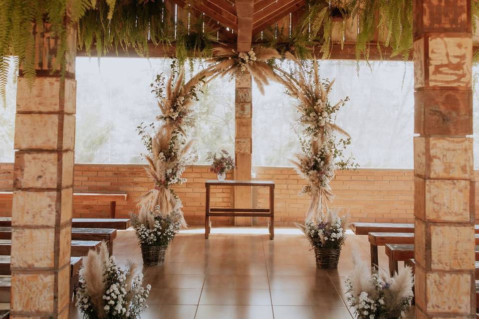 Espaco rustico para casamento