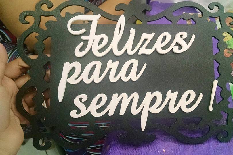 Placa para casamento