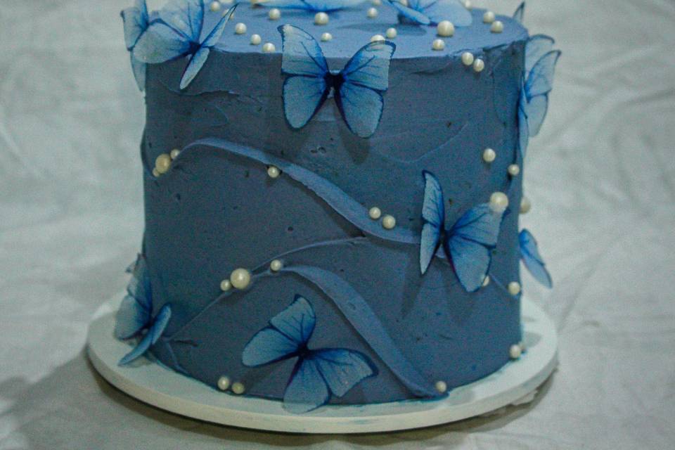 Bolo de casamento borboletas
