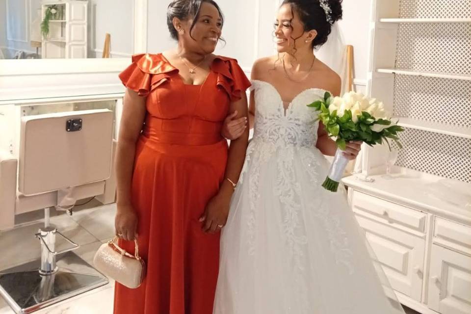 Com a mamãe