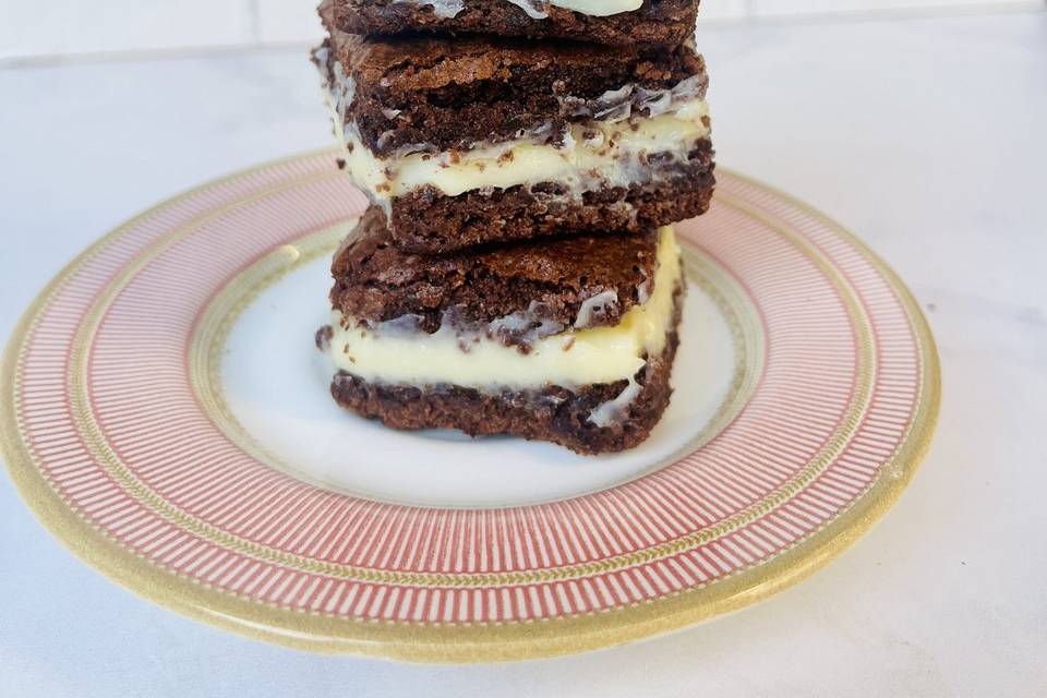 Brownie recheado ninho