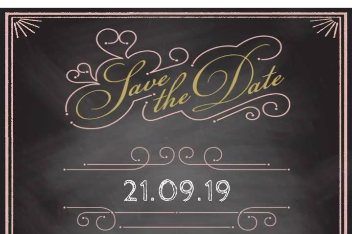 Save The Date Chalkboard