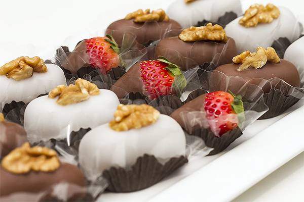 Mesa de chocolates finos