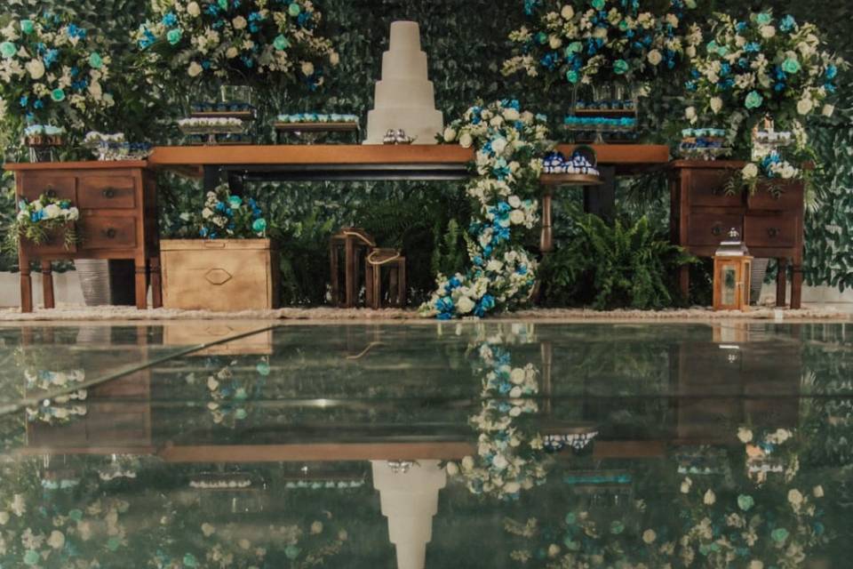 Decoração mesa do bolo