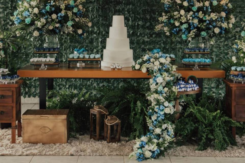 Decoração mesa do bolo