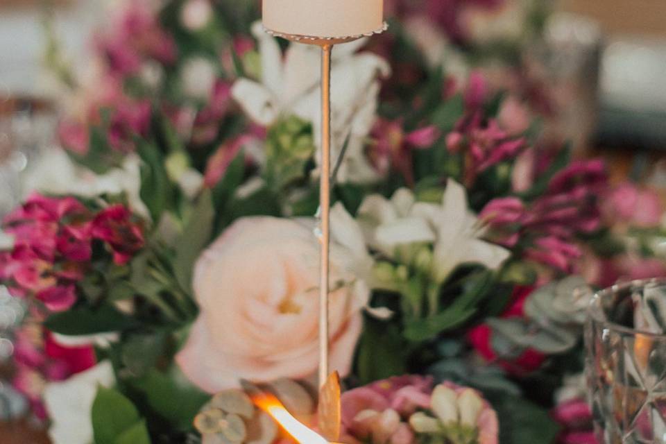 decoração com velas