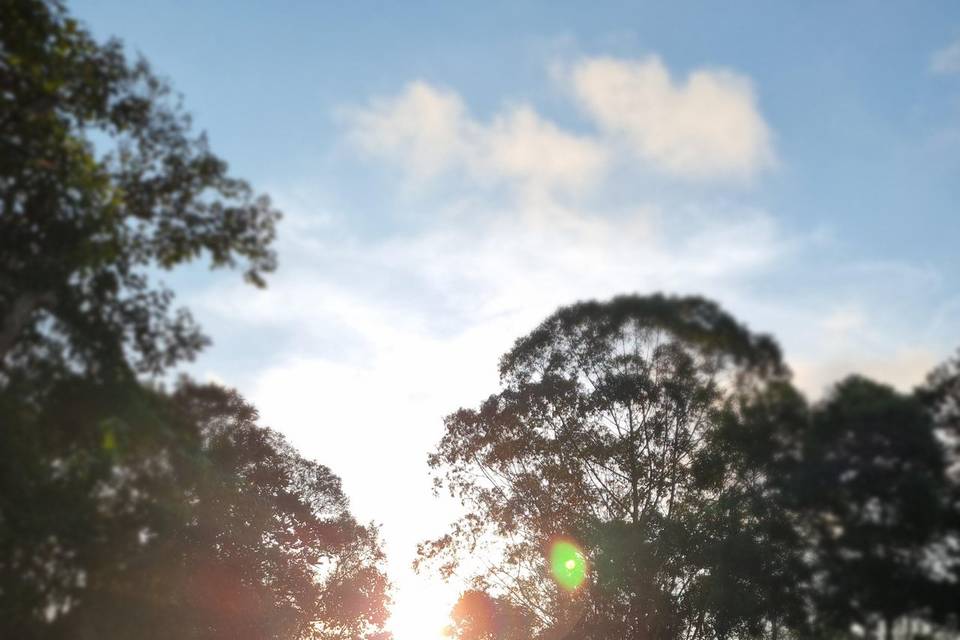Pôr-do-sol iluminado