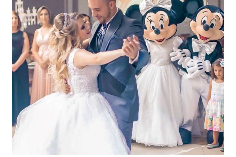 Casal Mickey e Minnie Noivos