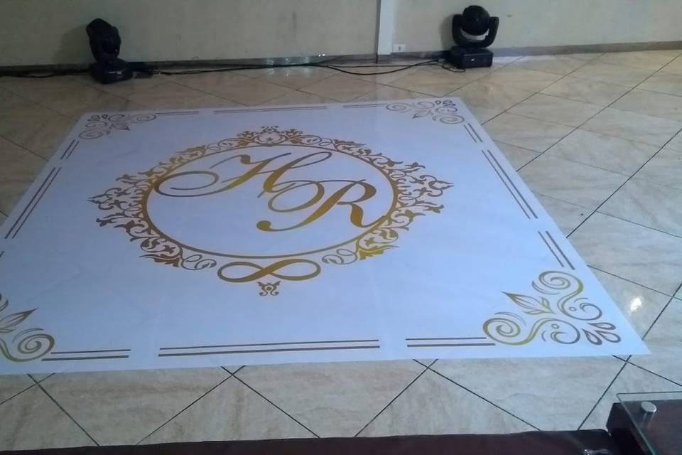 Pista de dança em lona 150x150