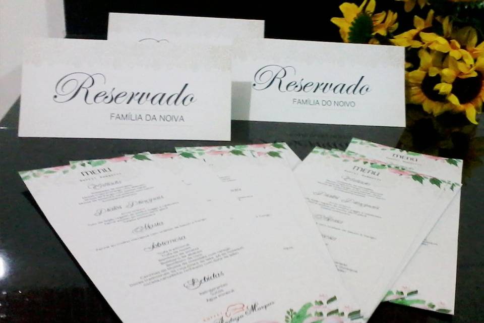 Papelaria de casamento