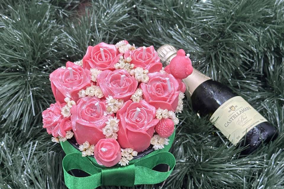 Buquê flores vela