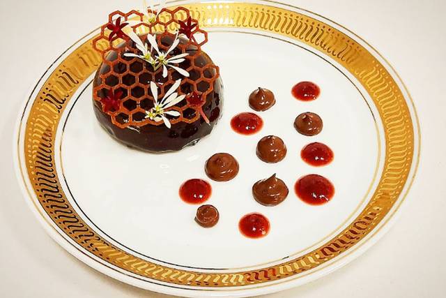Bavaroise de chocolate com mor