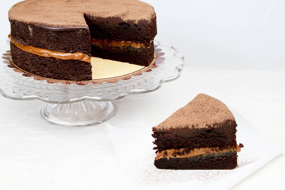 Brownie com doce de leite