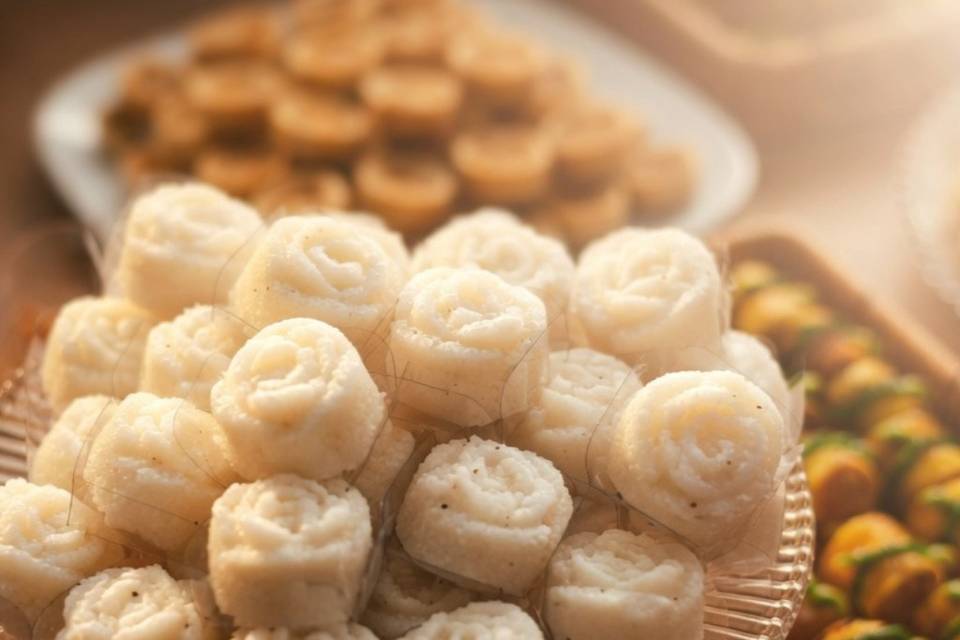 Mini cuscuz de tapioca