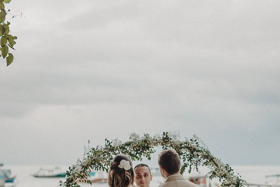 Cerimônia na praia em SP