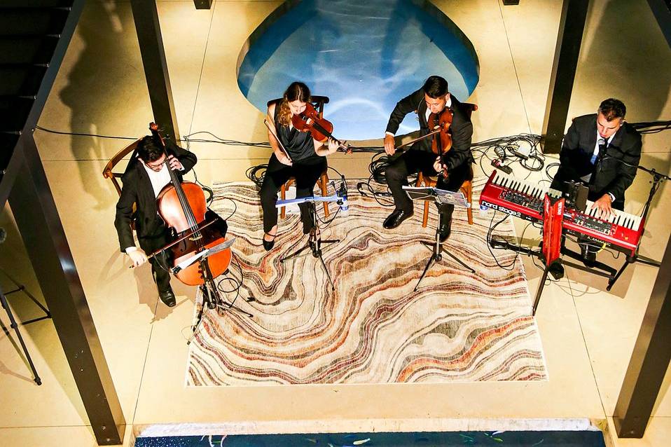 Orquestra entre as piscinas