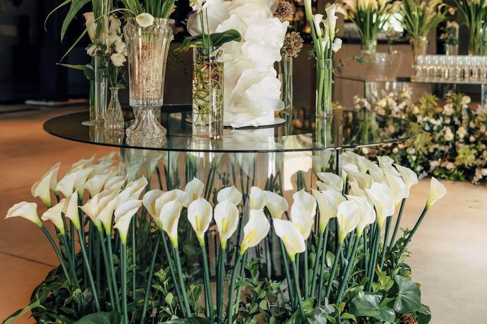 Decoração da mesa de bolo