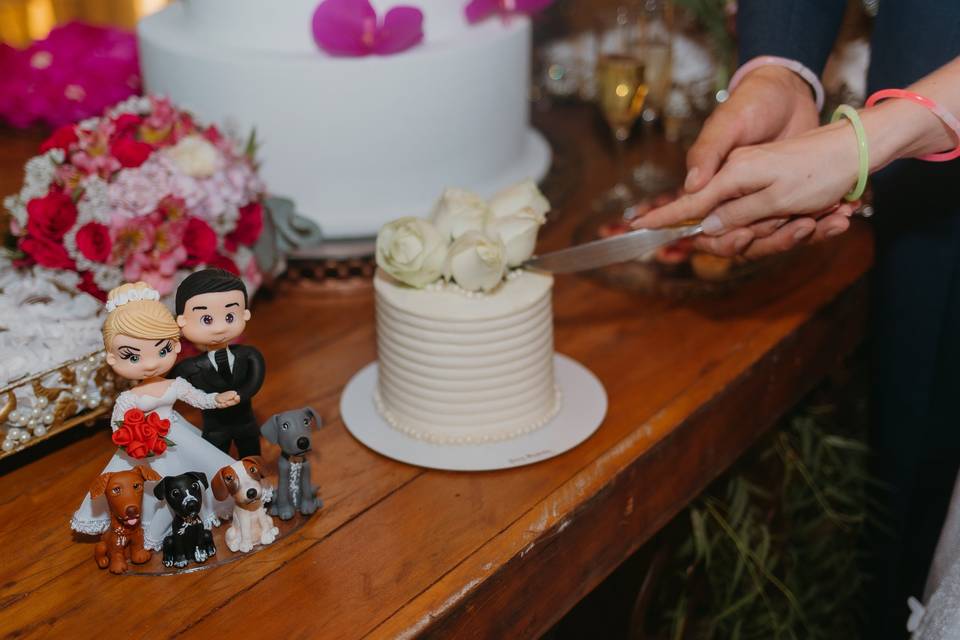 Bolo casamento sem glutén