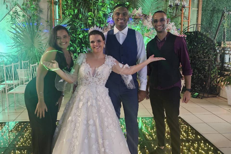 Noivos Edson e Juliana