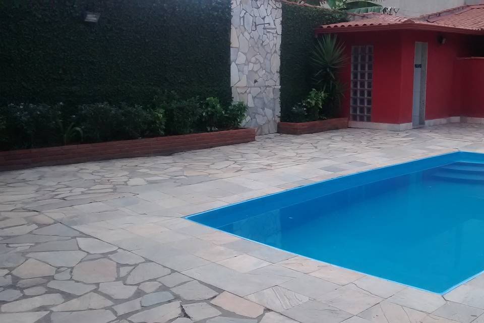 Área da piscina