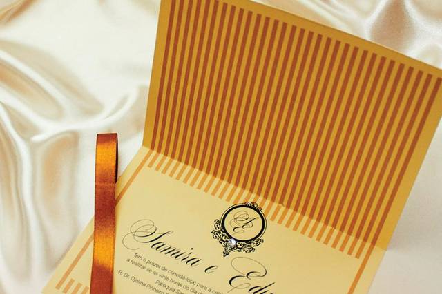 Convite Bridal Dourado