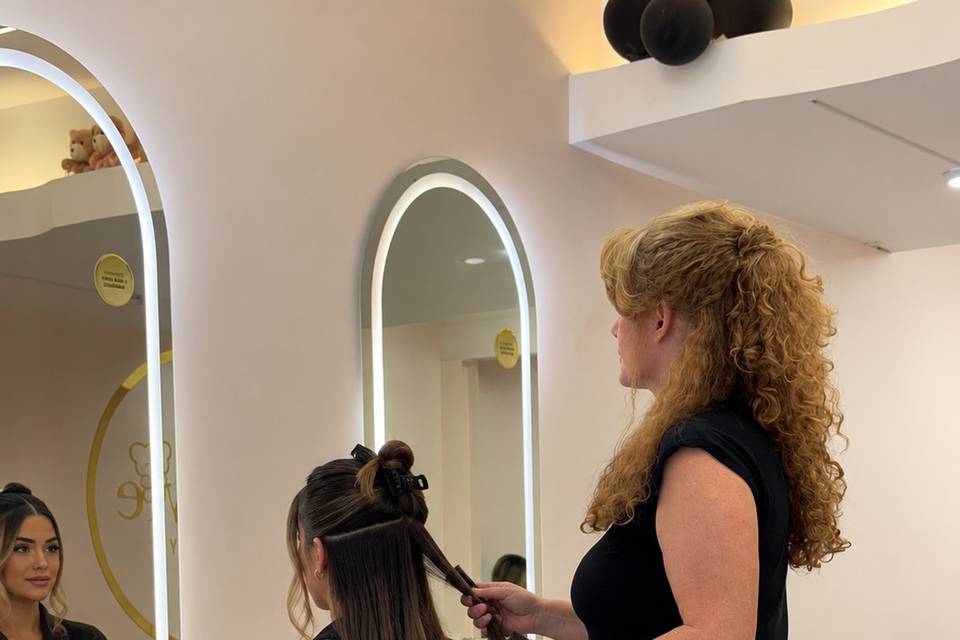 Preparação de penteado