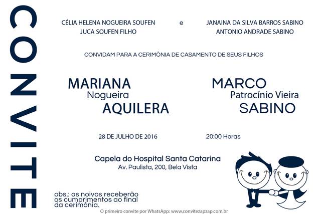 Convite Whatsapp Bonequinho