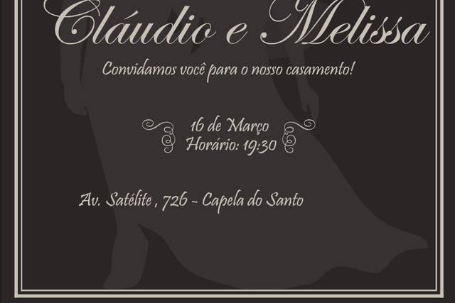 Convite Whatsapp Black