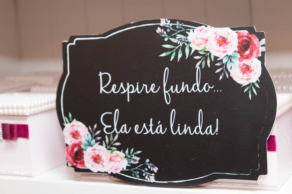 Placa para cerimônia