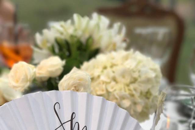 Leque Casamento Folhagens