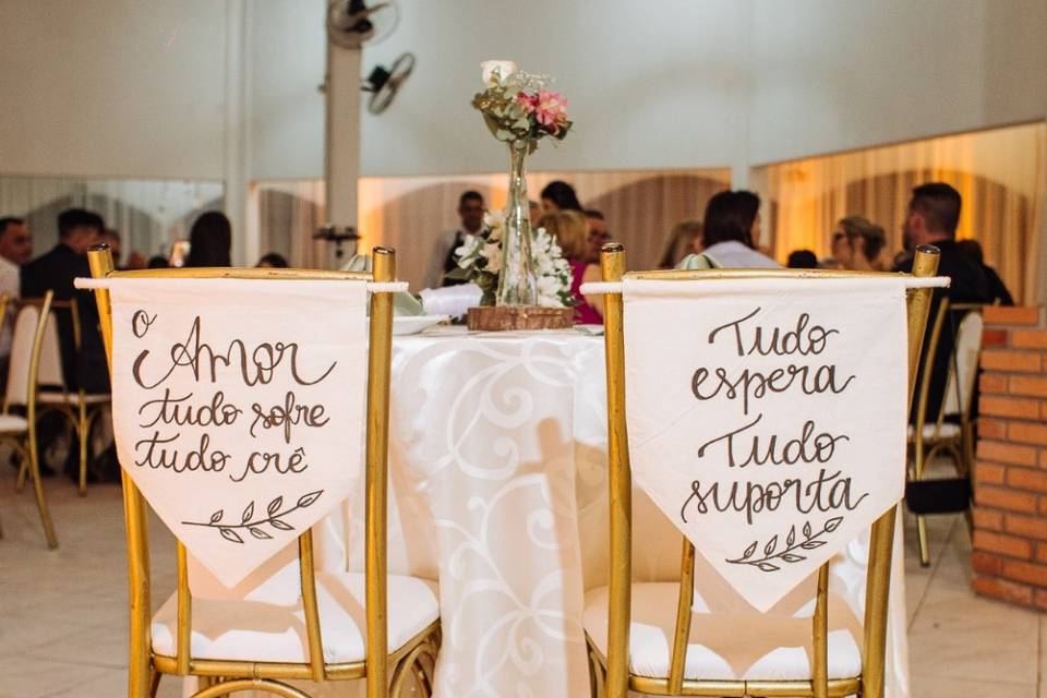 Mesa dos noivos