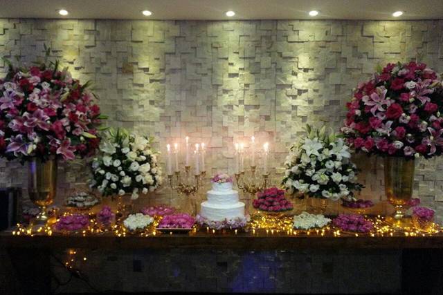 Decoração com cortina de led