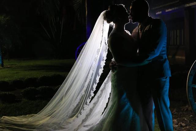 Foto com luz de fundo