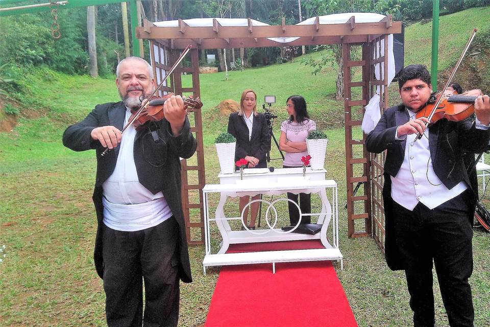 Violinistas no altar