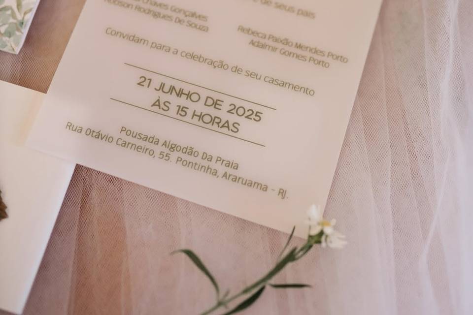 Convite acrílico