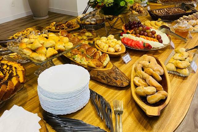 Mesa de welcome coffee