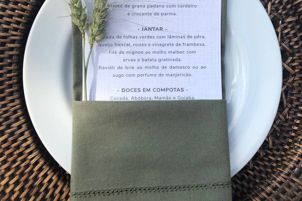 Menu comidinhas