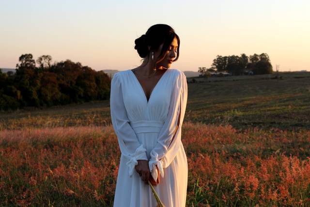 Vestido de noiva minimalista