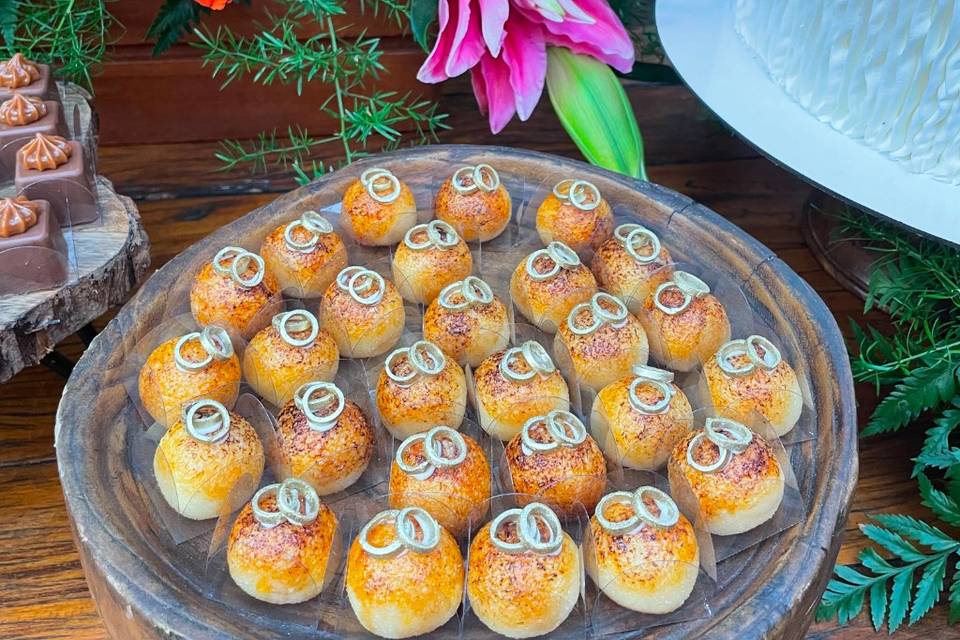 Crème Brûlée com alianças