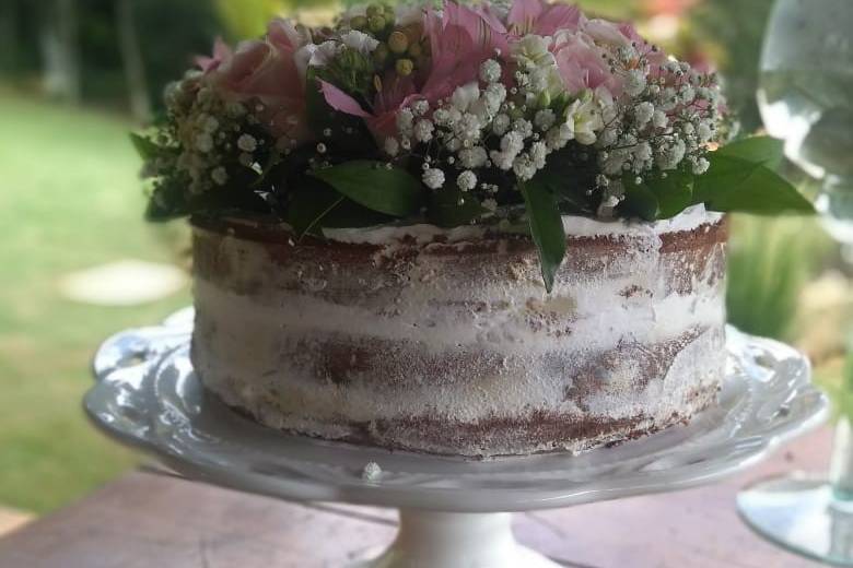 Naked Cake Plano Flores