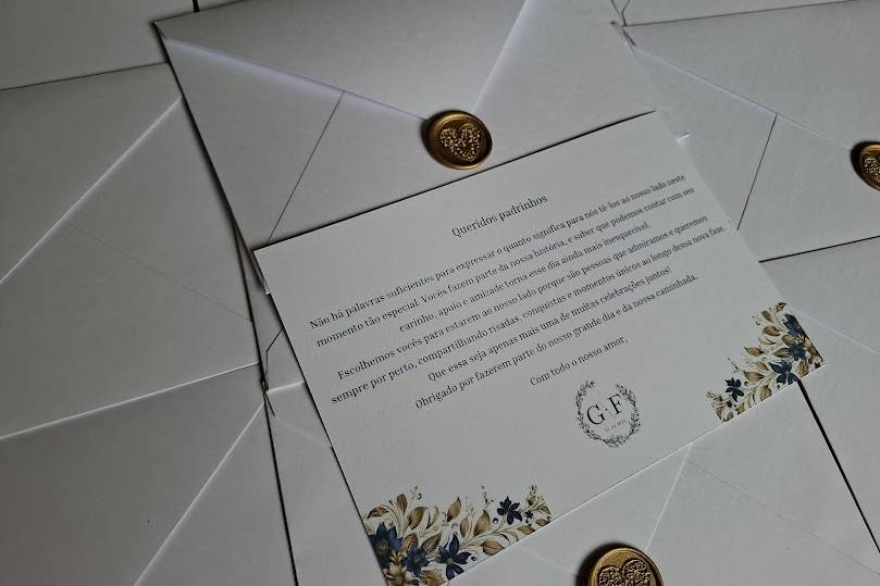 Cartões para padrinhos