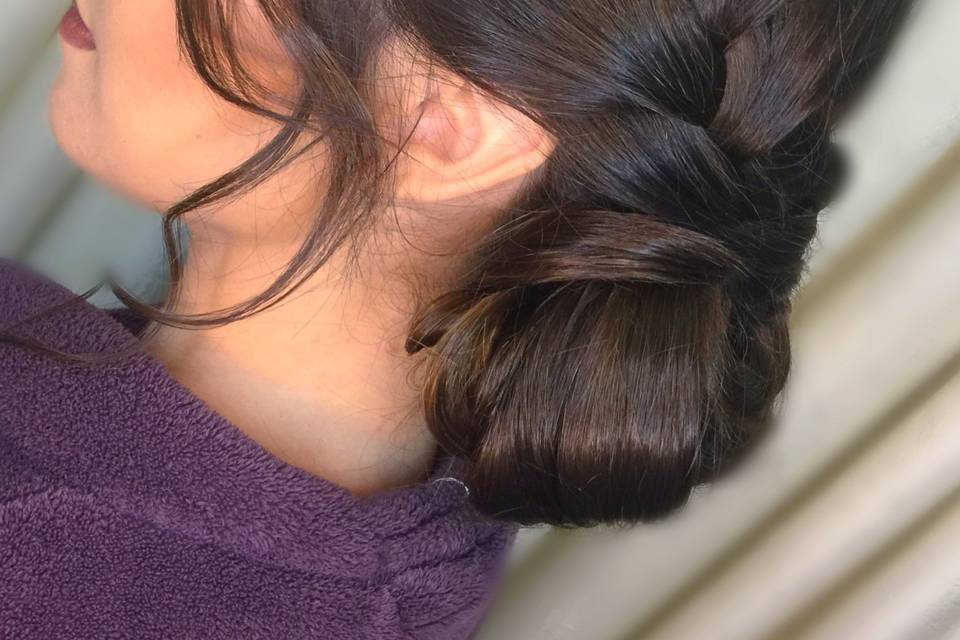 Penteado com tranca