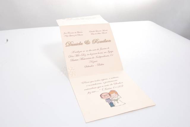 Convite Casamento Tradicional Pequeno