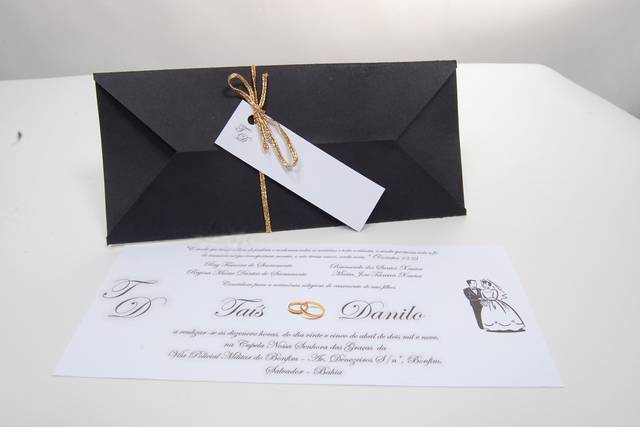 Convite Casamento Corte Lateral