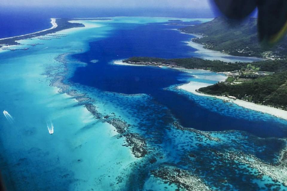 Vista aérea do Tahiti