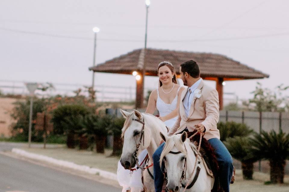 Entrada dos noivos festa