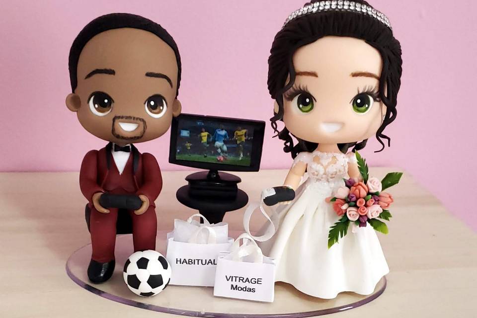 Topo personalizado para bolo de casamento, noiva e noivo, leitura  personalizada para bolo, brinquedo de casamento, topo para bolo, vídeo de  jogos