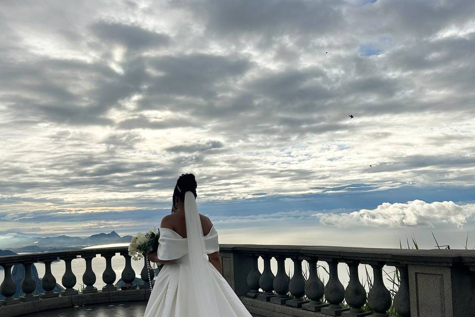 Foto noiva no Cristo