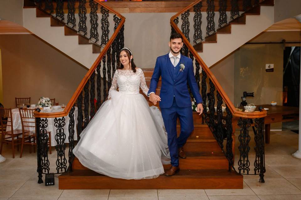 A entrada do casal