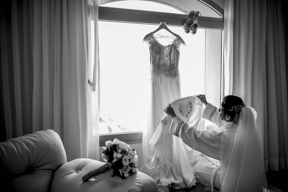 Noiva e seu vestido